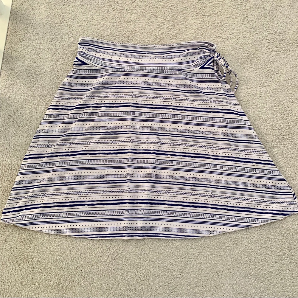 Blue and White skirt with side tie